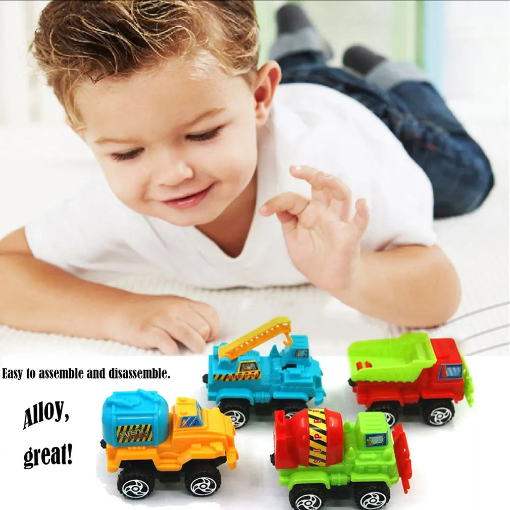 Pull Back Engineering Model Car Diecast Car Toy Vehicles Toy Cars For Boys Girls Classic Vehicle Toy Engineering Vehicle